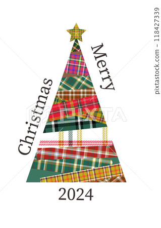 格紋格紋馬斯特的時尚聖誕樹材質 格紋格紋馬斯特的時尚聖誕樹材質 118427339