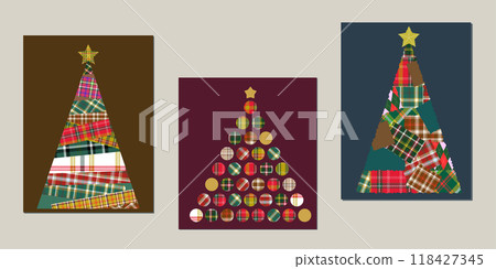 3 件格子呢聖誕樹 118427345