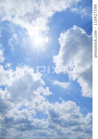 Autumn soft light, blue sky and clouds Autumn soft light, blue sky and clouds 118427399
