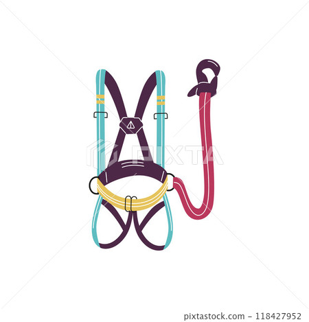 Safety belt for industrial climbers on an isolated background. 118427952