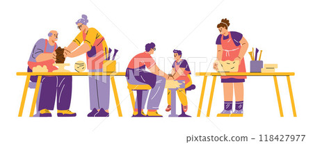 Art therapy. Pottery. Master class on clay modeling. Art therapy. Pottery. Master class on clay modeling. 118427977