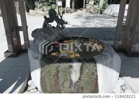 Flower water fountain at Izumo Taisha Sagami branch shrine 118428221
