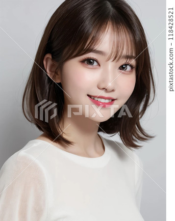 A woman smiling gently 118428521