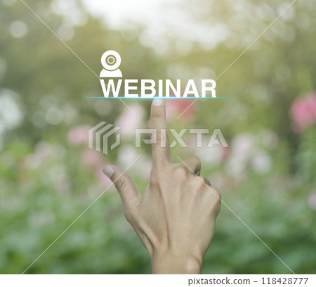 Business seminar online concept Business seminar online concept 118428777