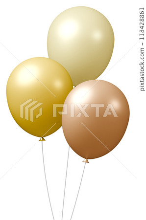 3D 影像_balloon_gold 118428861
