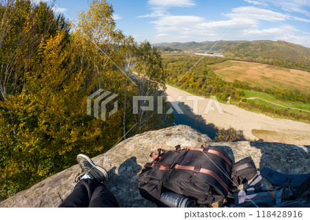 Scenic Overlook with Autumn Foliage 118428916