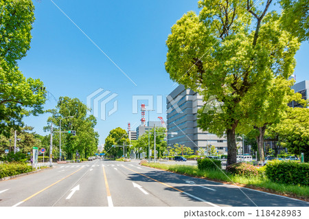 Streets around Nagoya Castle: Ninomaru intersection 118428983