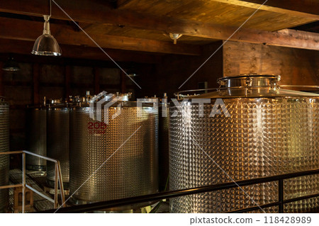 Brewing facilities at a sake brewery 118428989