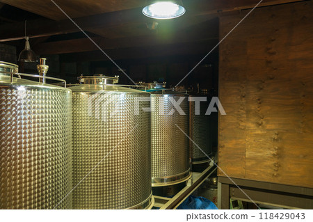 Brewing facilities at a sake brewery 118429043