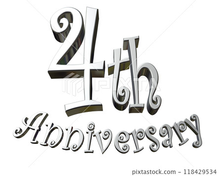 3DCG characters "4th Anniversary" Silver, Silver 3DCG characters "4th Anniversary" Silver, Silver 118429534