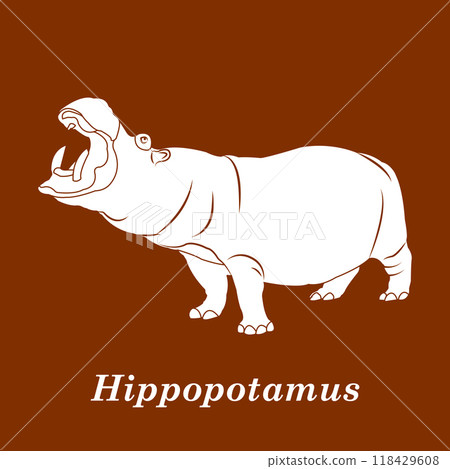 Hippopotamus icon 118429608