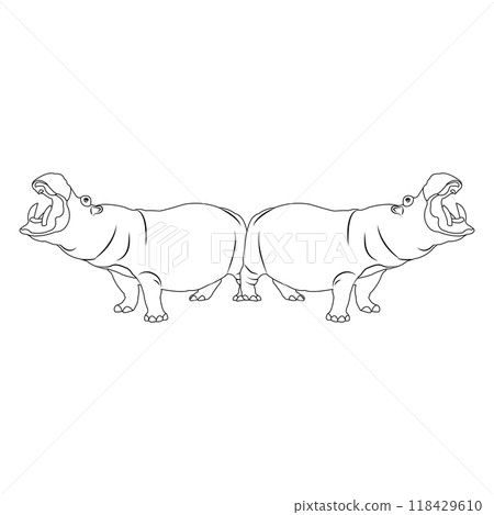 Hippopotamus icon 118429610