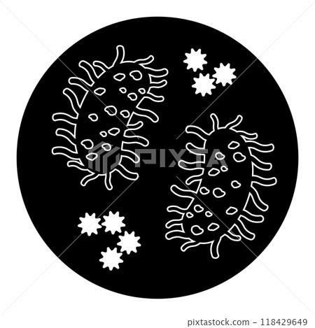 Bacteria, microbes, virus icon Bacteria, microbes, virus icon 118429649