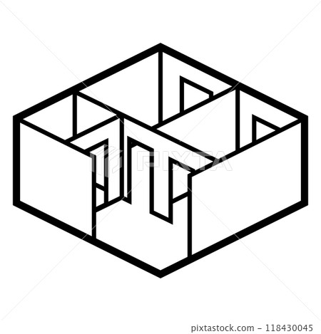 Apartment icon in isometry style. Real estate image for website, app, logo, UI design. Apartment icon in isometry style. Real estate image for website, app, logo, UI design. 118430045