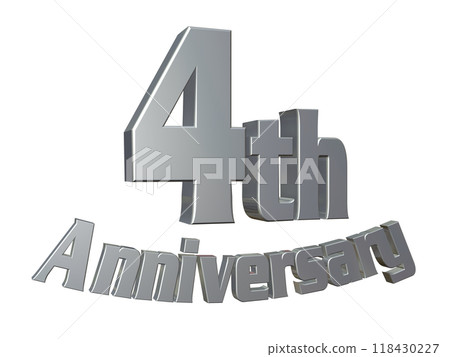3DCG characters "4th Anniversary" Silver, Silver 118430227