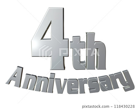 3DCG characters "4th Anniversary" Silver, Silver 118430228