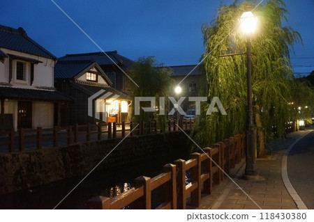 千葉縣香取市小野川夜景和佐原市街景 118430380