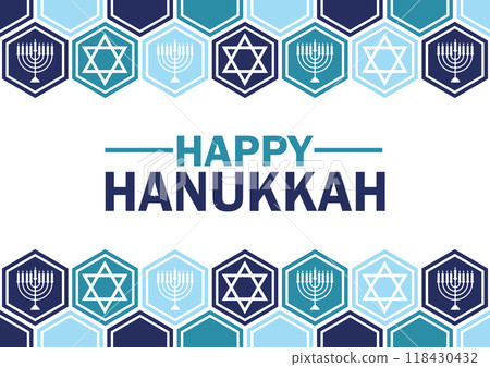 Happy Hanukkah Vector illustration 118430432