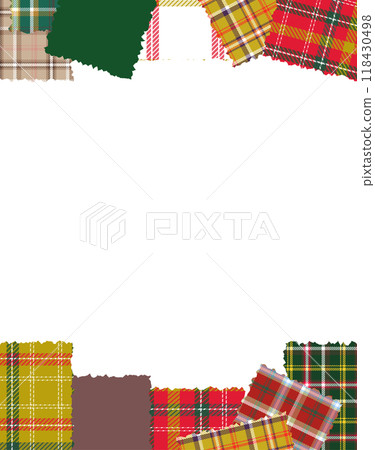 Checkered fabric frame (vertical) 118430498