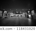 Black and white colors of photography.corridor in the building of airport in Brunei darusallam  118431020