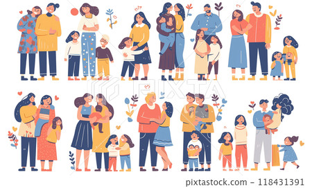 Moments of family warmth - happy shared time 118431391