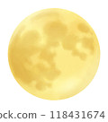 Illustration material of a golden moon 118431674