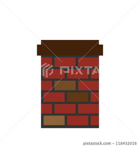 Simple brick chimney illustration 118432016