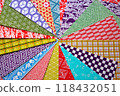 Colorful Japanese-style background material: Japanese Chiyogami paper 118432051