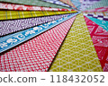 Colorful Japanese-style background material: Japanese Chiyogami paper 118432052