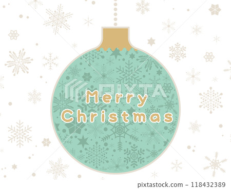 Christmas Kugel Snowflake Background Material Blue 1 118432389