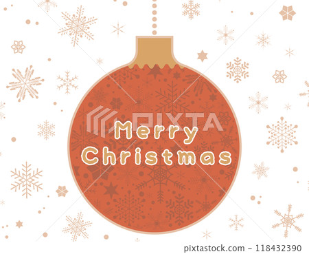 Christmas Kugel Snowflake Background Material Red 2 118432390