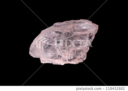 Morganite gemstone on dark background 118432882