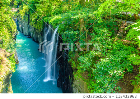 Takachiho Gorge in summer, Manai Falls, Takachiho Town, Miyazaki Prefecture 118432968