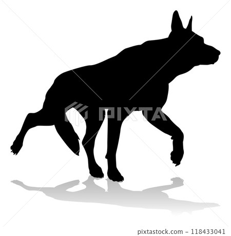Dog Silhouette Pet Animal 118433041