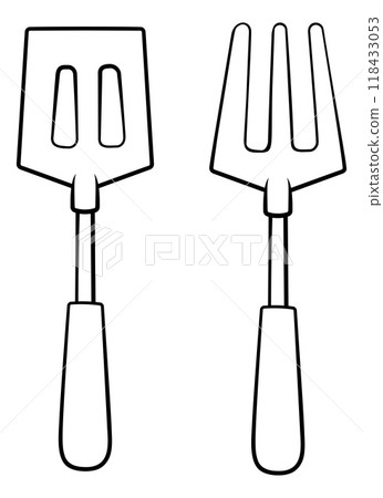 Barbecue Tools BBQ Cartoon Icon Illustration Barbecue Tools BBQ Cartoon Icon Illustration 118433053