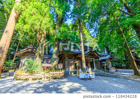 宮崎縣高千穗町夏天的高千穗神社 宮崎縣高千穗町夏天的高千穗神社 118434228