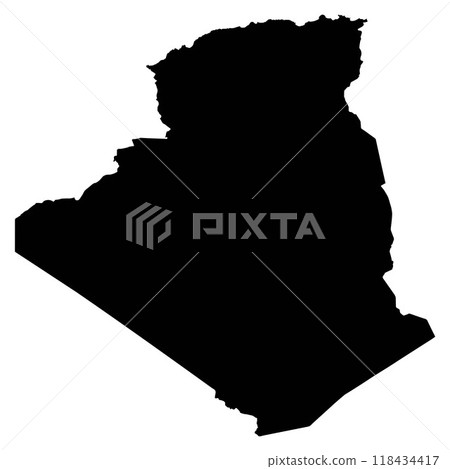 Silhouette of a Algeria Country land Map Silhouette of a Algeria Country land Map 118434417