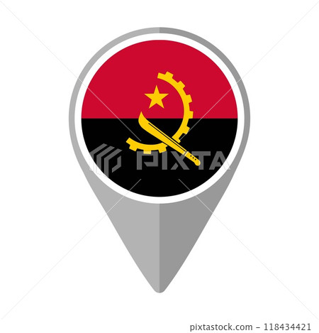 angola, flag, map 118434421