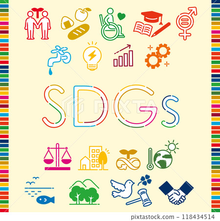 永續發展目標的簡單流行向量說明 118434514