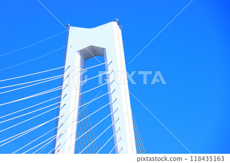 愛知縣名古屋市穿越名古屋港的著名港口特里頓風景 愛知縣名古屋市穿越名古屋港的著名港口特里頓風景 118435163