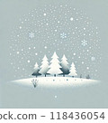 Seamless snow scene 118436054
