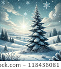 Snowing Forest 118436081