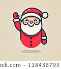 Santa Claus giving a greeting 118436793
