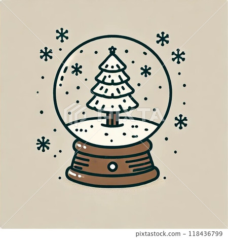 Snowflake-themed Christmas tree design 118436799