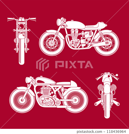 經典自行車的簡單描繪， 118436964