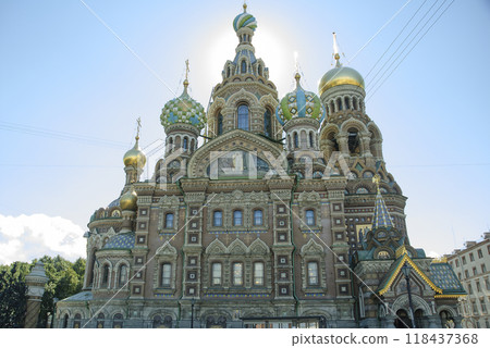 Church of the Savior on Spilled Blood with Iconic Domes in Saint Petersburg, Russia Church of the Savior on Spilled Blood with Iconic Domes in Saint Petersburg, Russia 118437368