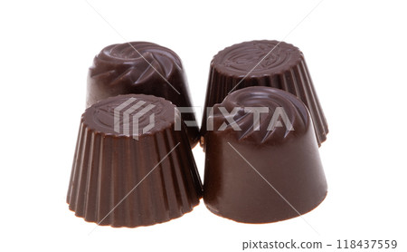 chocolate candies isolated chocolate candies isolated 118437559