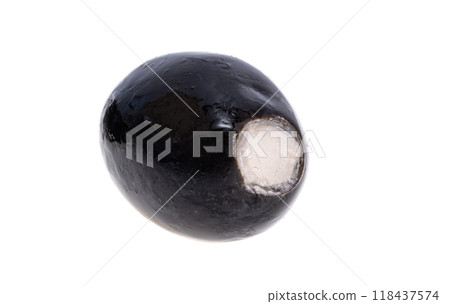 black olives stuffed with cheese isolated black olives stuffed with cheese isolated 118437574