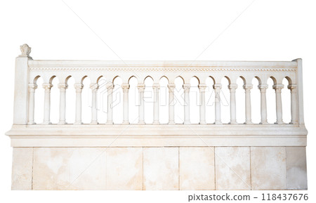 stone railing isolated 118437676