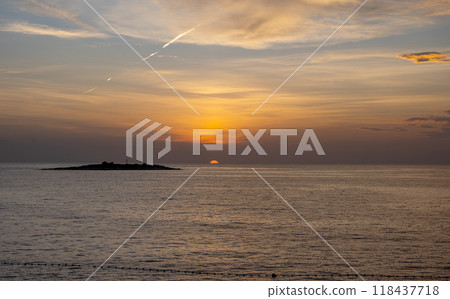 sunset over the sea 118437718